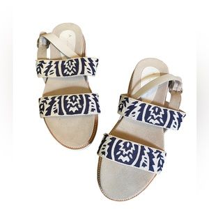 Anthropologie embroidered, super comfy sandals.